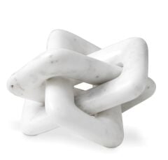 Object Eras White Marble 22x21,5cm h:13 cm | Mermer Dekoratif Obje