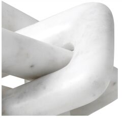 Object Eras White Marble 22x21,5cm h:13 cm | Mermer Dekoratif Obje