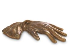 Object The Hand Vintage Brass Finish 29x16 cm h:3 cm | Pirinç Dekoratif Obje