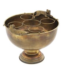 Champagne Cooler Jordan Vintage Brass Finish 43,5x39 cm h:33,5 cm | Pirinç Meyvelik - Vazo