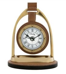 Clock Bailey Equestrian Aged Brass Finish 17x12,5x21 cm | Dekoratif Obje - Saat