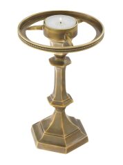 Tealight Holder with shade Maillon Vintage Brass 16x36 cm | Pirinç Şamdan - Tealight