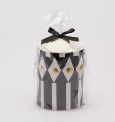 Candle Ceramic Black White D:10 cm H:12 cm | Kokulu Mum