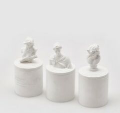 Candle Ceramic Bust White D:8 cm H:16 cm | Kokulu Mum