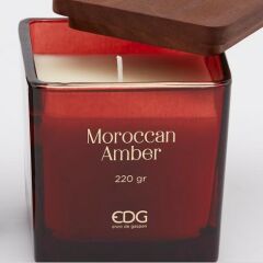Candle Morocco Amber H:9,5 cm 220 gr | Kokulu Mum