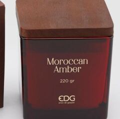 Candle Morocco Amber H:9,5 cm 220 gr | Kokulu Mum