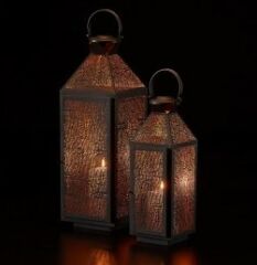 Lantern Iuta Set of 2 h:55cm - 44cm | Fener Mumluk