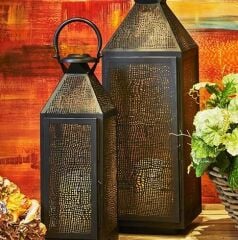 Lantern Iuta Set of 2 h:55cm - 44cm | Fener Mumluk