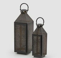 Lantern Iuta Set of 2 h:55cm - 44cm | Fener Mumluk