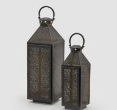 Lantern Iuta Set of 2 h:55cm - 44cm | Fener Mumluk