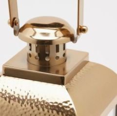 Lantern Inox gold h:47 cm | Fener Mumluk