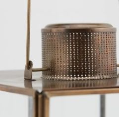 Lantern Ingles Bronze 21x21x58 cm | Fener Mumluk