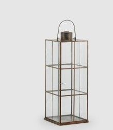 Lantern Ingles Bronze 21x21x58 cm | Fener Mumluk