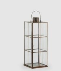 Lantern Ingles Bronze 21x21x58 cm | Fener Mumluk