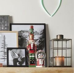 Lantern Ingles Bronze 21x21x37 cm | Fener Mumluk