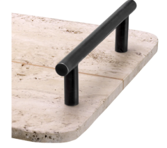 Tray Ugo travertine bronze highlight finish 34x48x8 cm | Dekoratif Traverten Tepsi