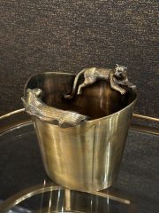 Wine Color Jordan Vintage Brass Finish | Pirinç Buz Kovası | Vazo