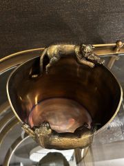 Wine Color Jordan Vintage Brass Finish | Pirinç Buz Kovası | Vazo