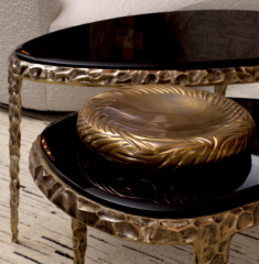Bowl Sandrini Vintage Brass Finish d:30 cm h:5 cm | Pirinç Dekoratif Obje