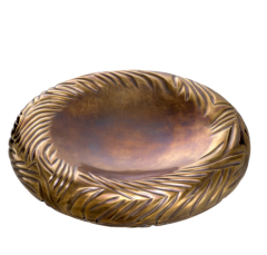 Bowl Sandrini Vintage Brass Finish d:30 cm h:5 cm | Pirinç Dekoratif Obje