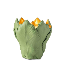 Candleholder Tulip Green Gold 10x11 cm | Tealight - Şamdan