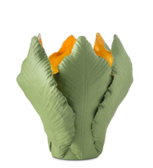 Candleholder Tulip Green Gold 19x14 cm | Tealight - Şamdan