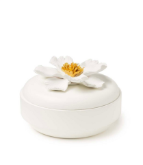 Flat Bow Peony White Gold 15x10 cm | Dekoratif Kutu