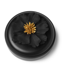 Flat Bow Peony Black Gold 15x10 cm | Dekoratif Kutu