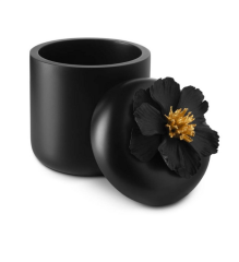 Flat Bow Peony Black Gold L 11x16 cm | Dekoratif Kutu
