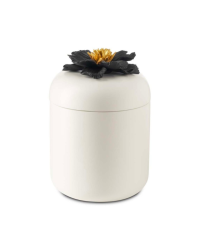 Flat Bow Peony White-Black Gold L 11x16 cm | Dekoratif Kutu