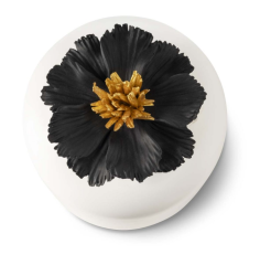 Flat Bow Peony White-Black Gold L 11x16 cm | Dekoratif Kutu