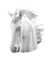 Horse Head Bısc. 65x80x25 cm | Seramik At Heykeli | Dekoratif Obje