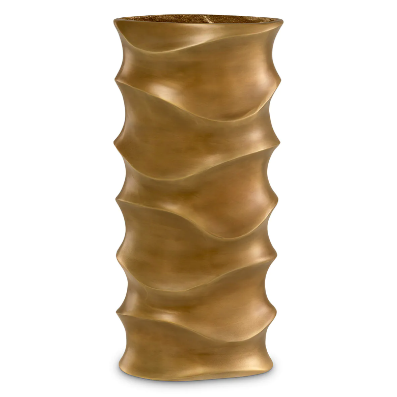 Vase Rapho Vintage Pirinç Kaplama L.10 | G.18.5 | Y.41 cm | Dekoratif Obje - Kase