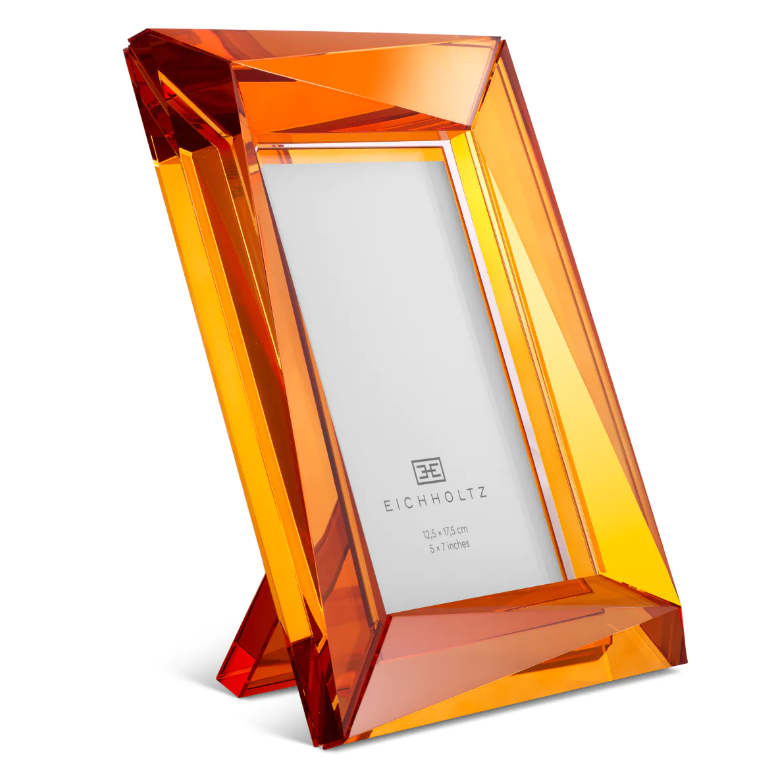 Picture Frame Obliquity Orange | Kristal Resim Çerçevesi