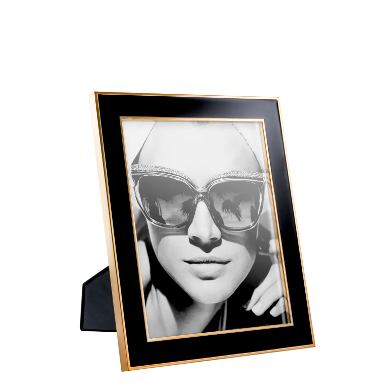 Picture frame lantana Black finish | gold finish | clear glass | Resim Çerçevesi
