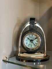 Clock Bailey Equestrian Nickel | Dekoratif Saat