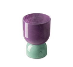 Vase Yu Bicol Aqua/Violet h:22cm d:15 cm | Vazo- Mumluk