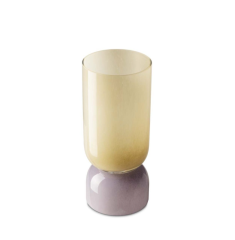 Vase Yu Bicol Cream/Violet h:28,5 cm d:12 cm | Vazo- Mumluk