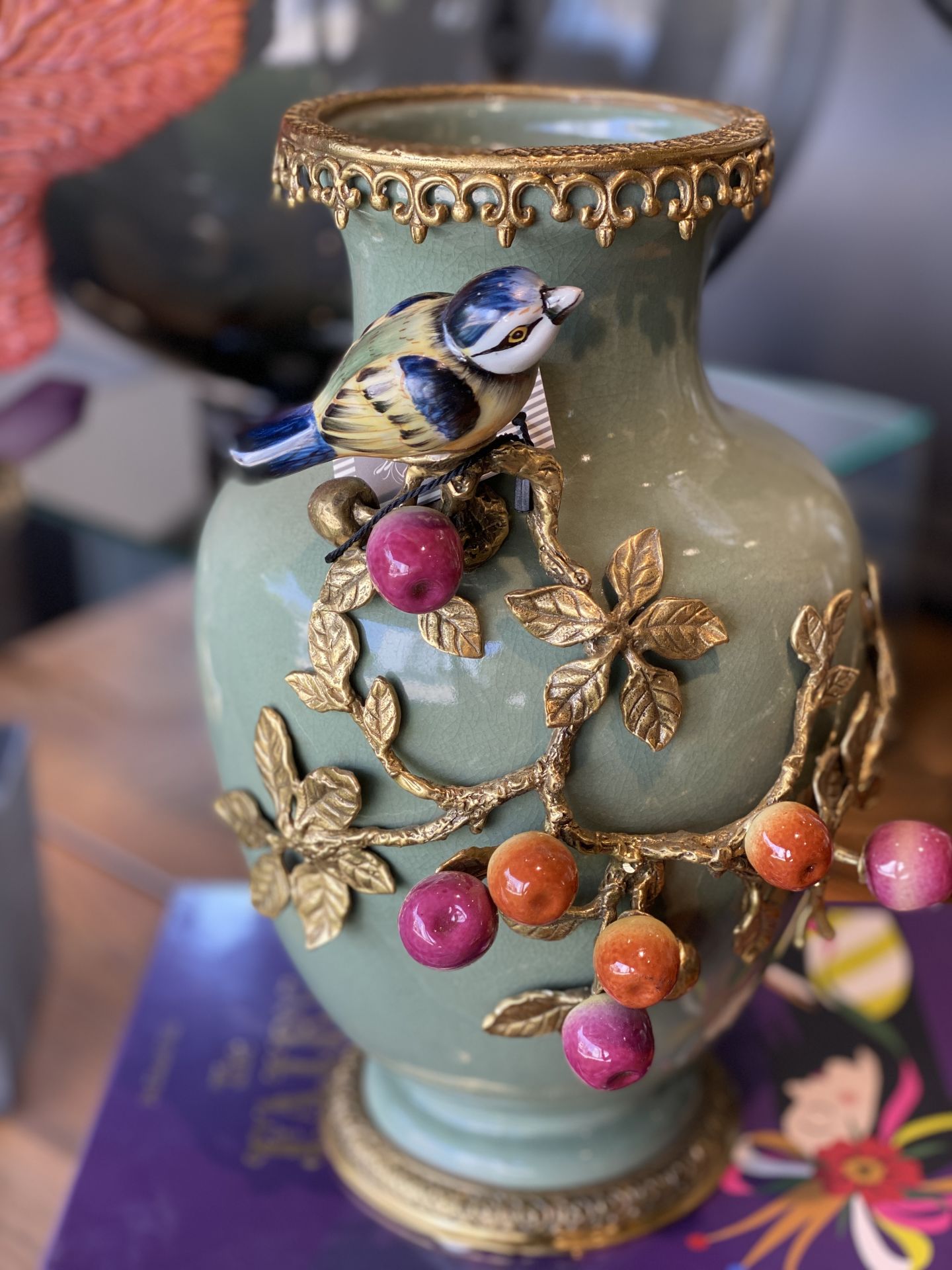 Vase Ariel Green h:27cm 21x20 cm | Vazo