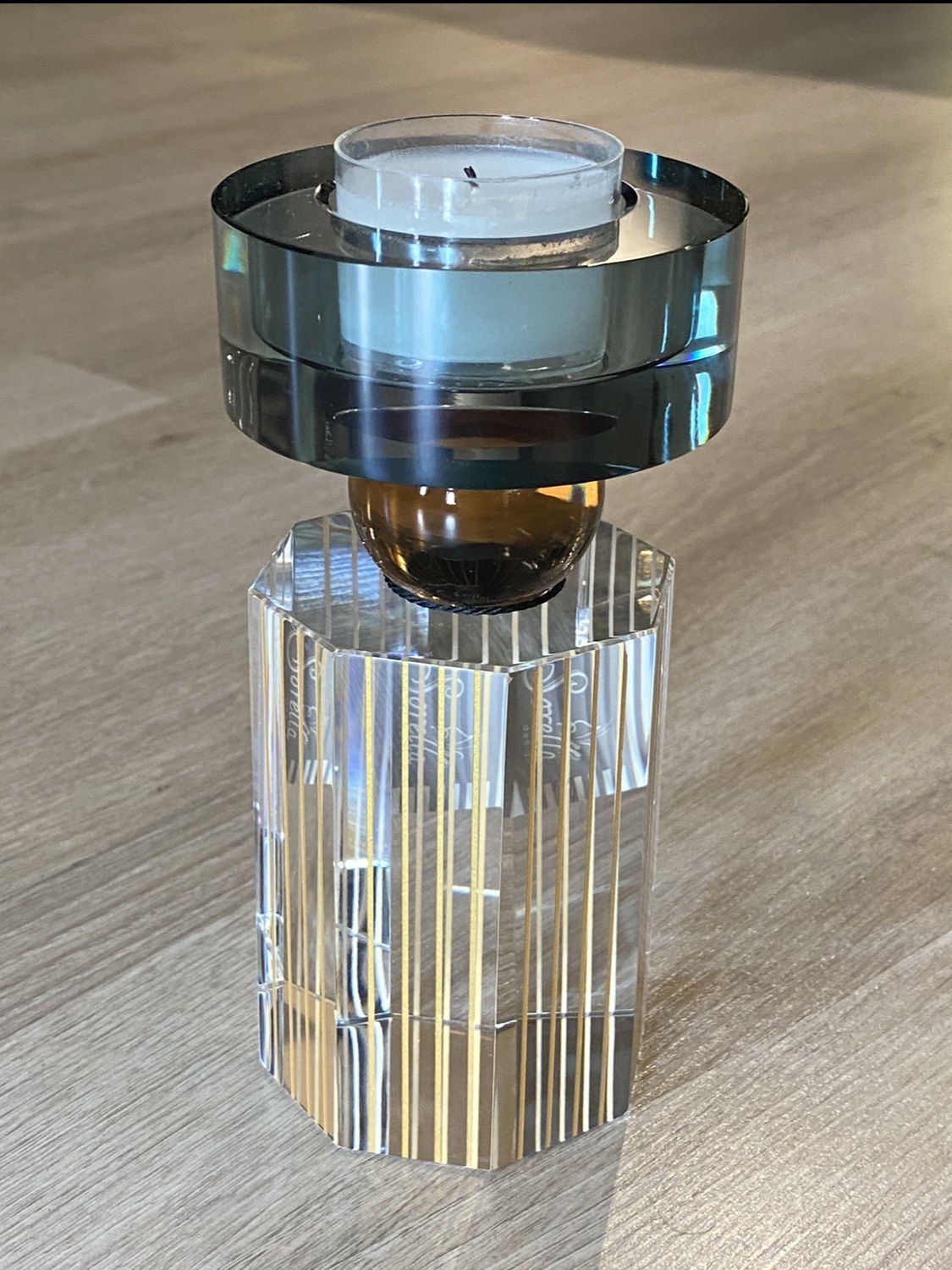 Candle Holder Pierre h:15 cm d:7,5 cm | Kristal Mumluk - Şamdan