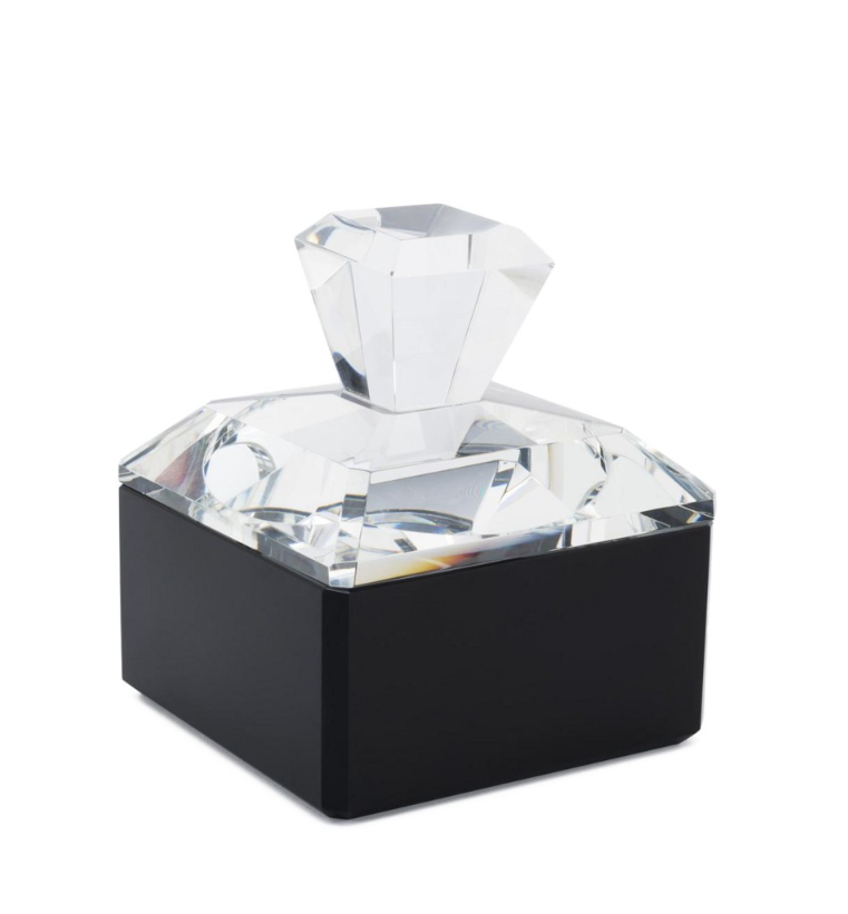 Box Jewel Crystal H:14 cm 12x12 cm  | Kristal Dekoratif Kutu