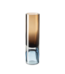 Vase Yu Cold Medium Blue/Light Brown h:30 cm d:8 cm | Cam vazo