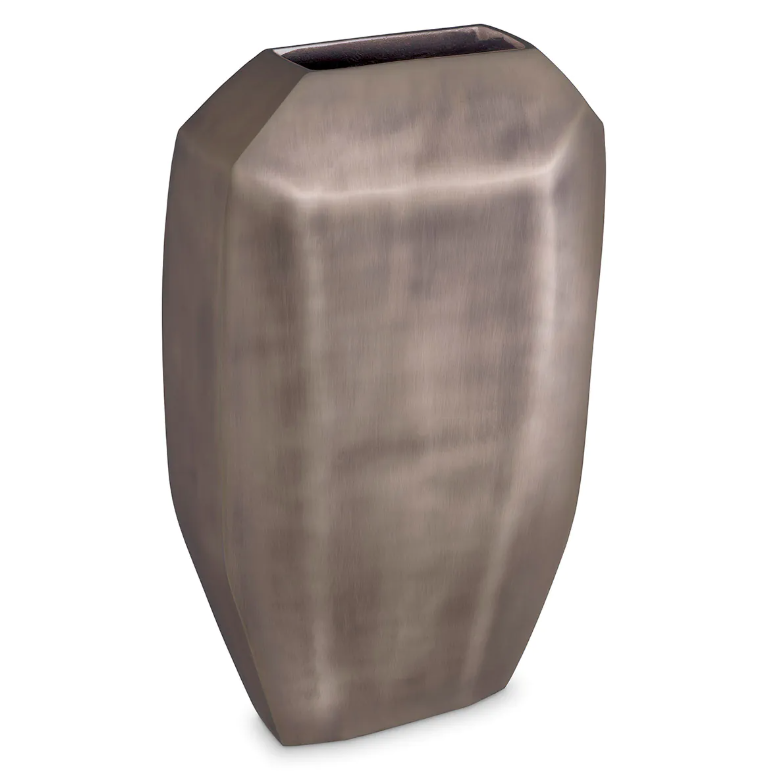 Vase Linos L mat nickel finish 13x30,5x51 cm | Vazo