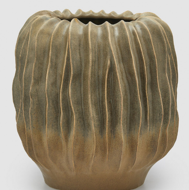 Vaso Chakra Rıghe Olive 22,5x22x4 cm | Vazo
