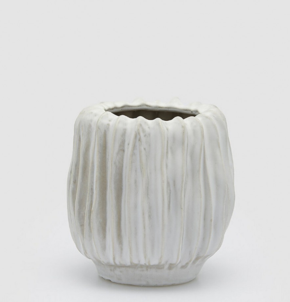 Vaso Chakra Rıghe Ivory 22,5x22x4 cm | Vazo