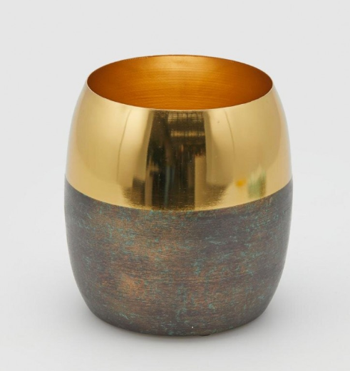 Vaso Charm Bicolor Gold 20x18 cm | Vazo - Mumluk