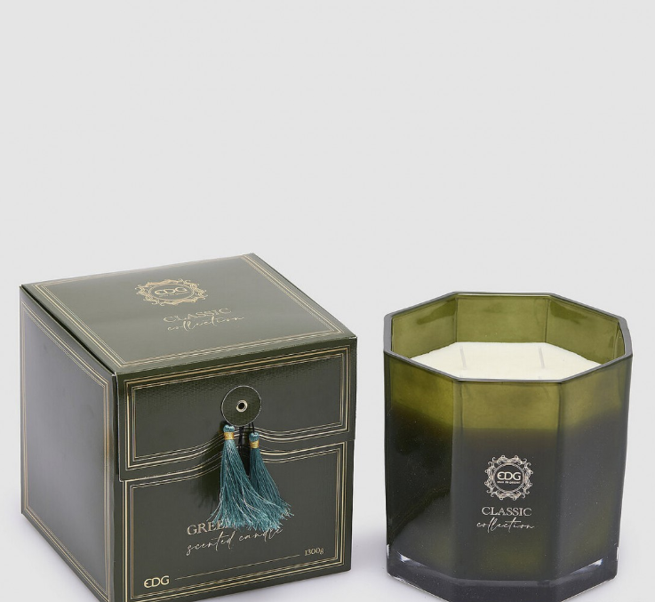 Candle Classic Green Utopia 15,5x15,5 cm | Kokulu Mum