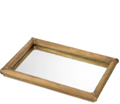 Tray Salvi Rectangular S 60x40x5 cm | Dekoratif Pirinç Tepsi
