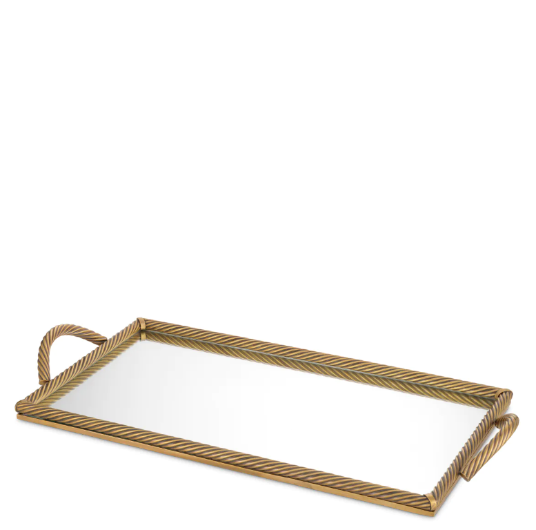 Tray Salvi Rectangular L 81x40x7 cm | Dekoratif Pirinç Tepsi