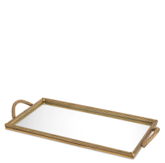 Tray Salvi Rectangular L 81x40x7 cm | Dekoratif Pirinç Tepsi
